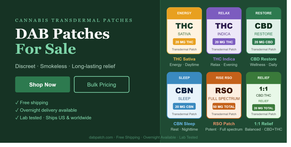 dab patches for sale banner